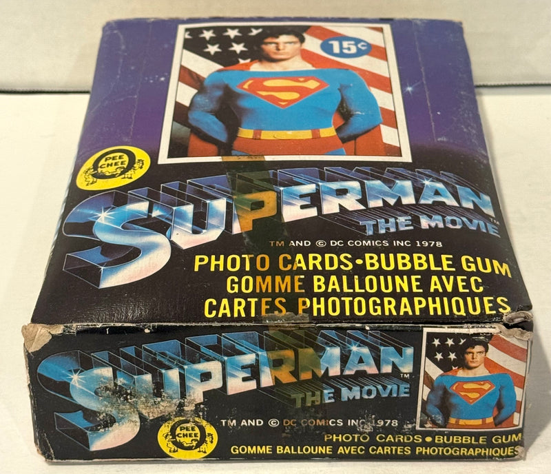 1978 Superman The Movie Vintage FULL 36 Pack Trading Card Box O Pee Chee - TvMovieCards.com