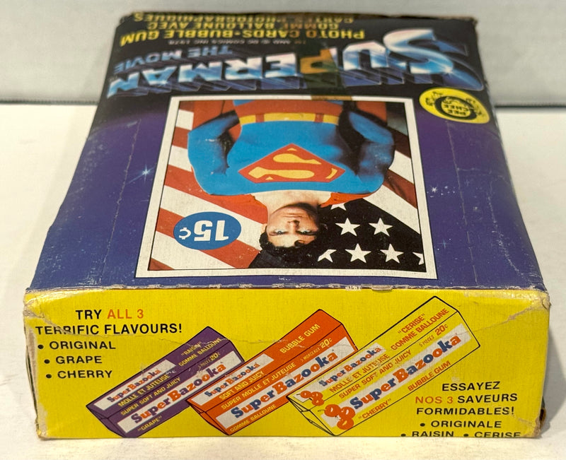 1978 Superman The Movie Vintage FULL 36 Pack Trading Card Box O Pee Chee - TvMovieCards.com