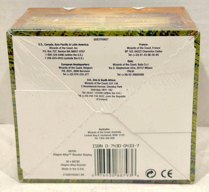 Harry Potter TCG WOTC Diagon Alley Sealed 36 Pack Booster Box - TvMovieCards.com