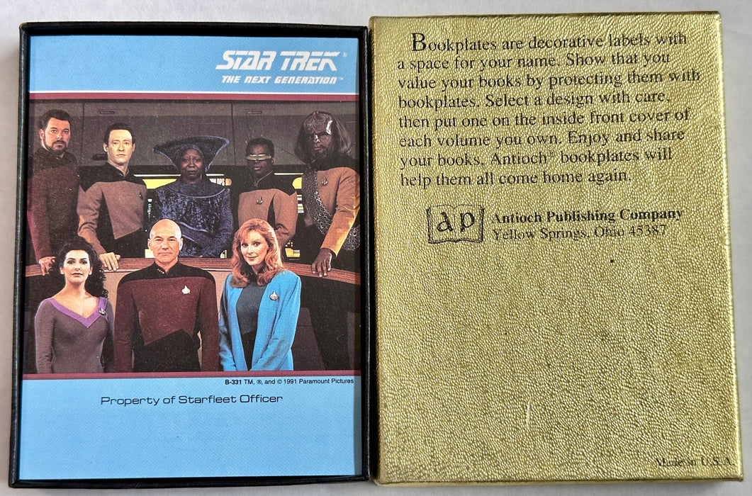 (30) Star Trek The Next Generation Bridge Crew Bookplates Book Plates ID Picard   - TvMovieCards.com