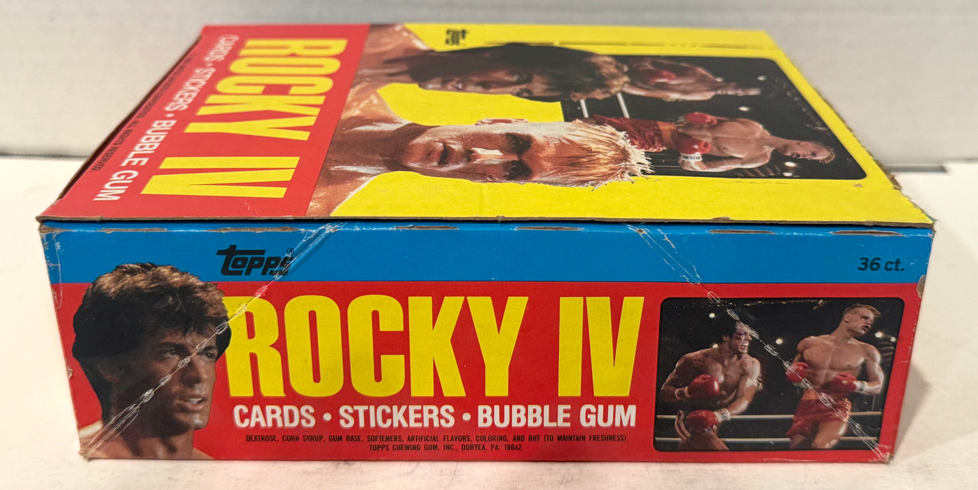 1985 Rocky IV Wax Vintage Trading Card Box 36 Packs FULL Very Nice