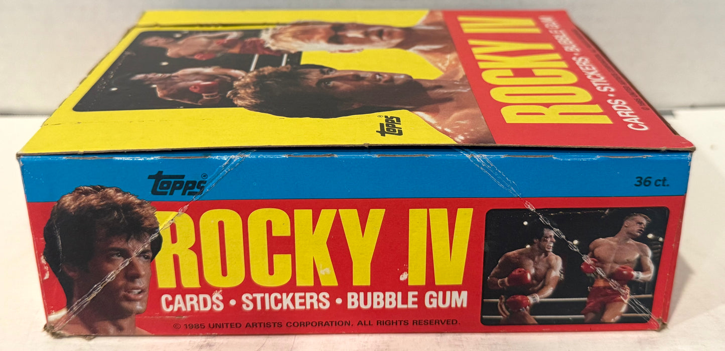 1985 Rocky IV Wax Vintage Trading Card Box 36 Packs FULL Very Nice