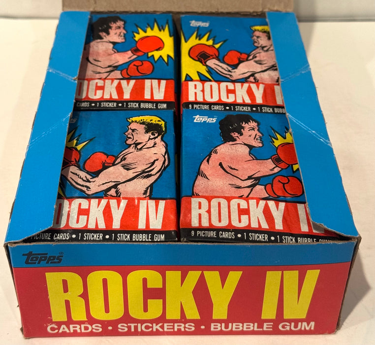 1985 Rocky IV Wax Vintage Trading Card Box 36 Packs FULL Very Nice