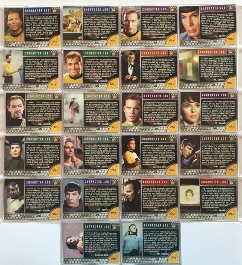 Star Trek The Original Series 1 TOS Character Log Chase Card Set 58 Cards 1997 S - TvMovieCards.com