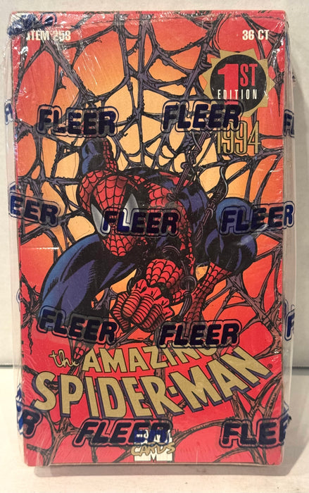 1994 Fleer The Amazing Spider-Man 1st Edition Card Box 36 Packs Factory Sealed