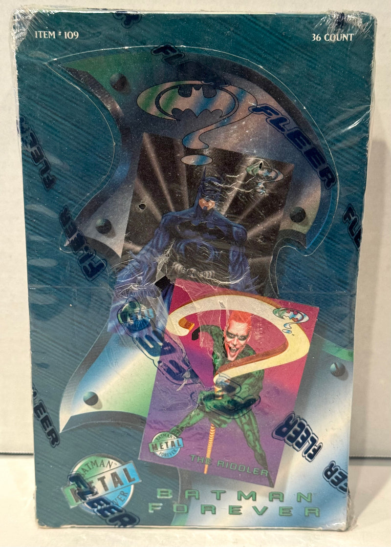 Batman Forever Metal Hobby Trading Card Box 36 Packs Fleer 1995 - TvMovieCards.com