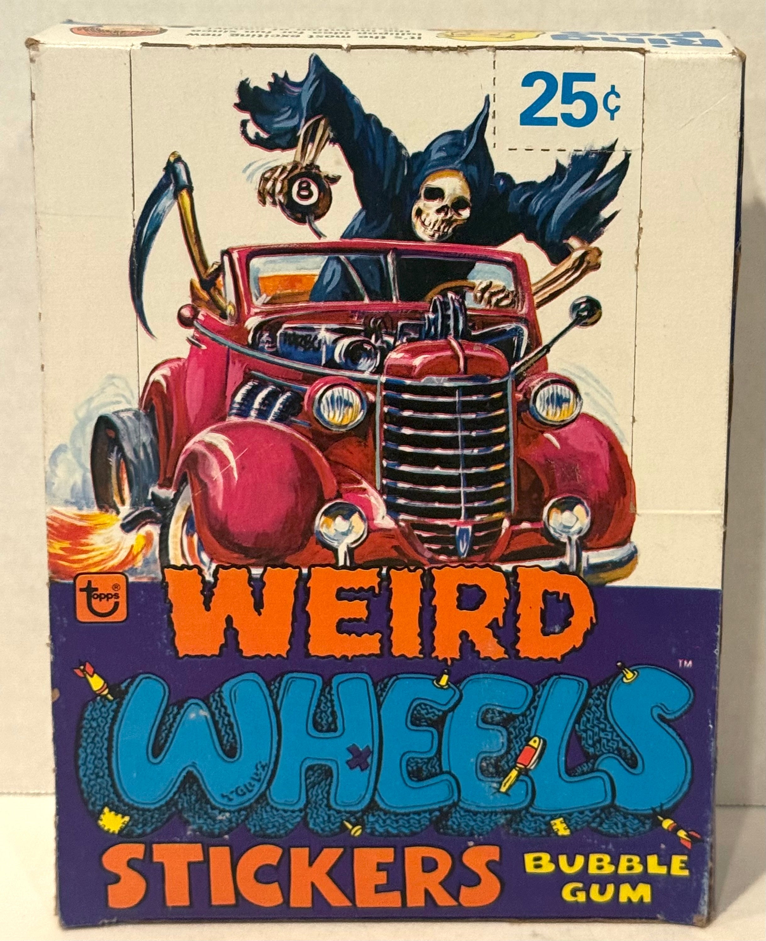 1980 Topps Weird Wheels Stickers Vintage FULL 36 Pack Trading Card