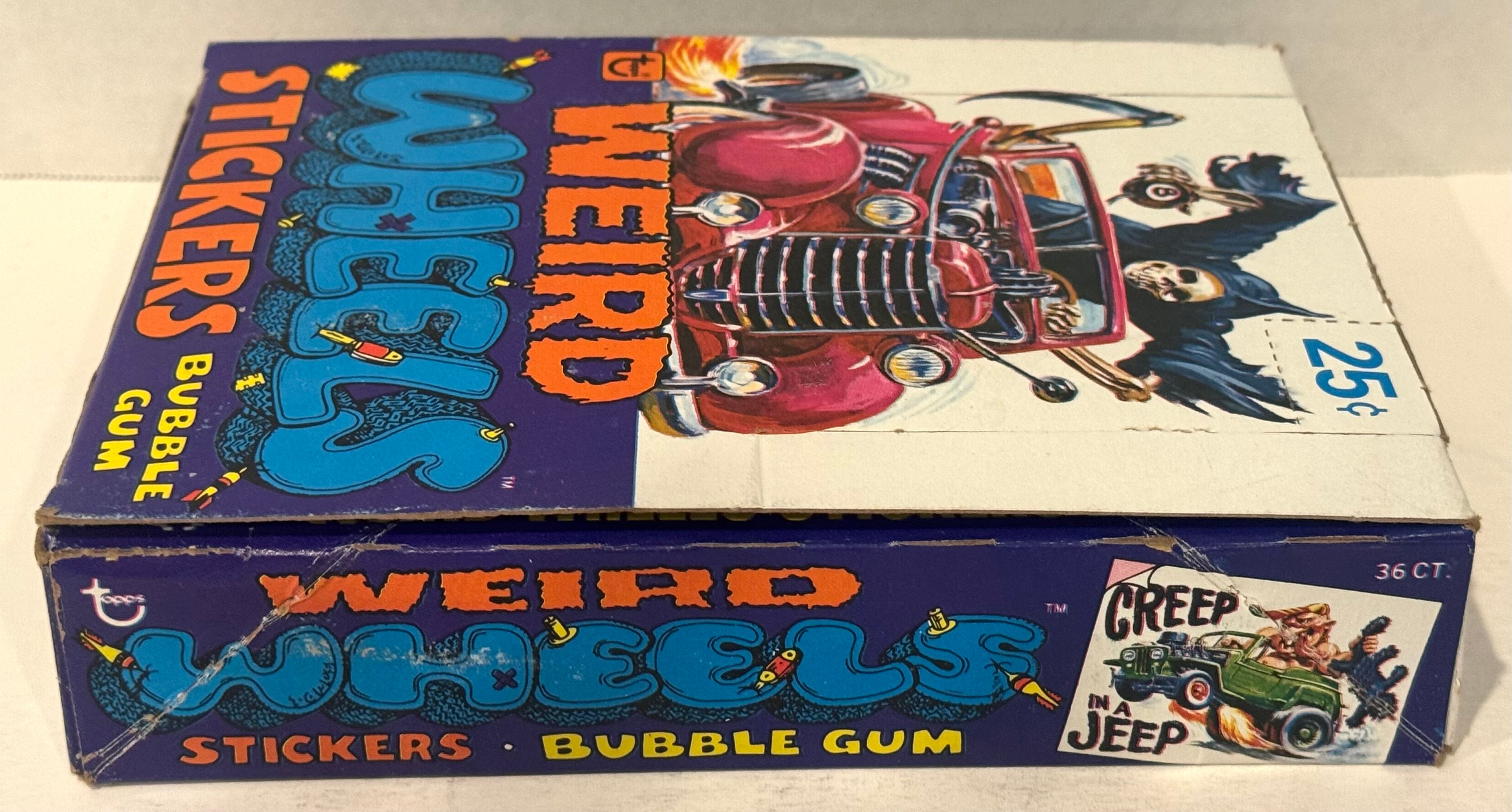 1980 Topps Weird Wheels Stickers Vintage FULL 36 Pack Trading Card