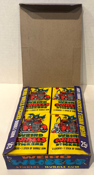 1980 Topps Weird Wheels Stickers Vintage FULL 36 Pack Trading Card Box
