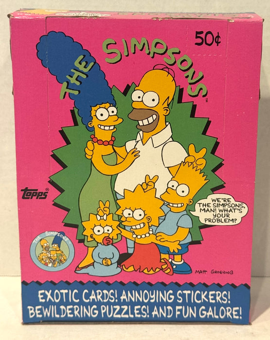 1990 The Simpsons Vintage Wax Trading Card Full Box 36 Packs Topps