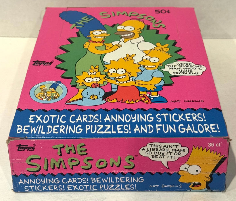 1990 The Simpsons Vintage Wax Trading Card Full Box 36 Packs Topps