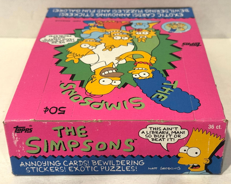 1990 The Simpsons Vintage Wax Trading Card Full Box 36 Packs Topps