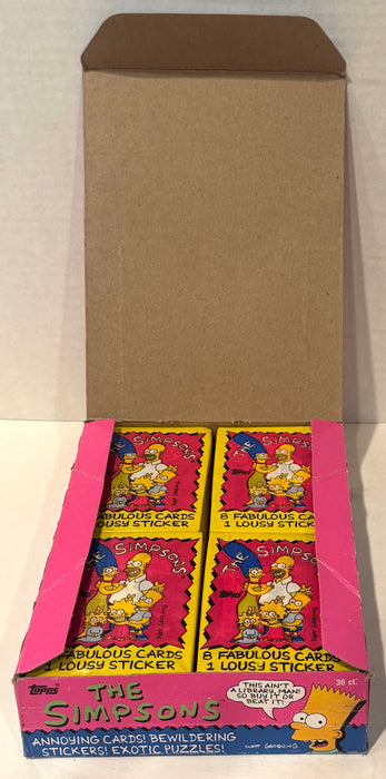 1990 The Simpsons Vintage Wax Trading Card Full Box 36 Packs Topps
