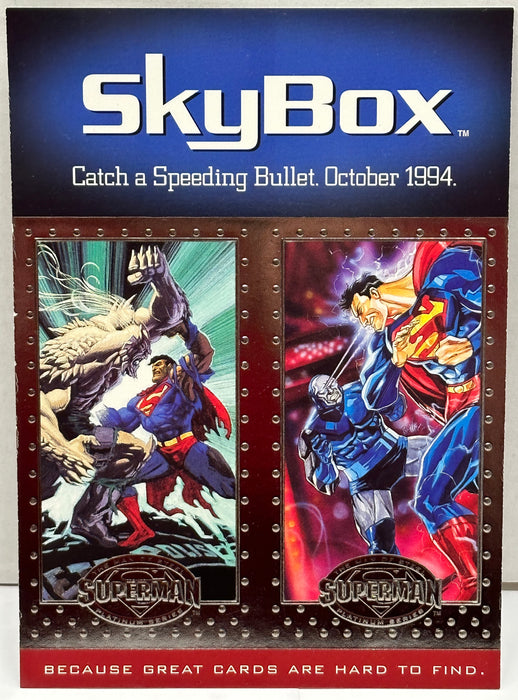1994 Superman: Man of Steel Platinum Series Oversized Promo Trading Card Fleer 5x7   - TvMovieCards.com