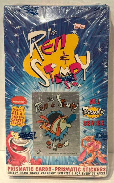 1993 Ren & Stimpy Show All Prism Trading Card Box 36 Packs Topps Factory Sealed