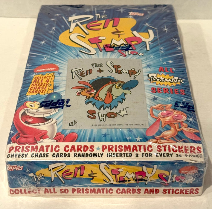 1993 Ren & Stimpy Show All Prism Trading Card Box 36 Packs Topps Factory Sealed
