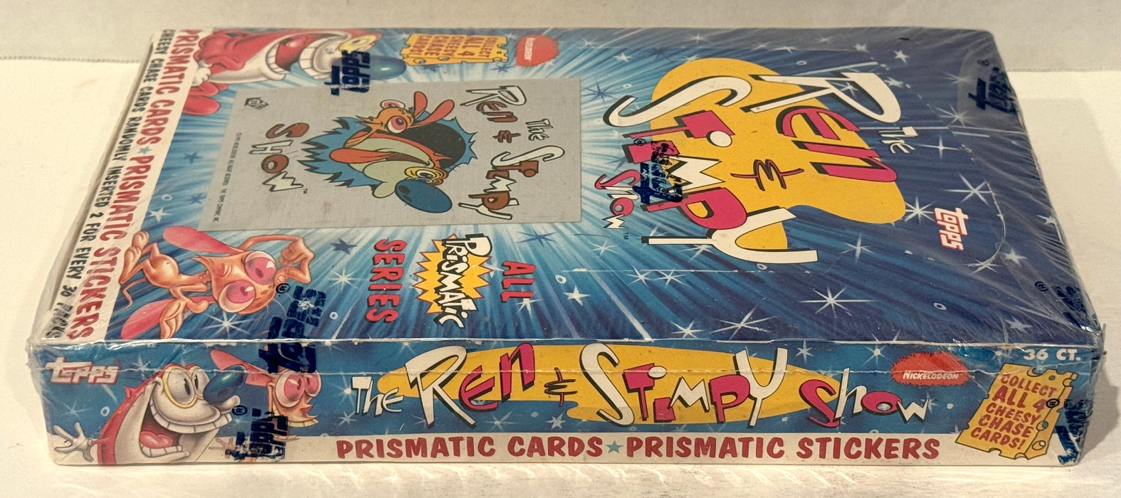 1993 Ren & Stimpy Show All Prism Trading Card Box 36 Packs Topps Factory Sealed