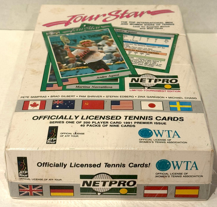 1992 Tour Star Mens & Womens Tennis Stars Trading Card Box 40 Packs Pro Tennis