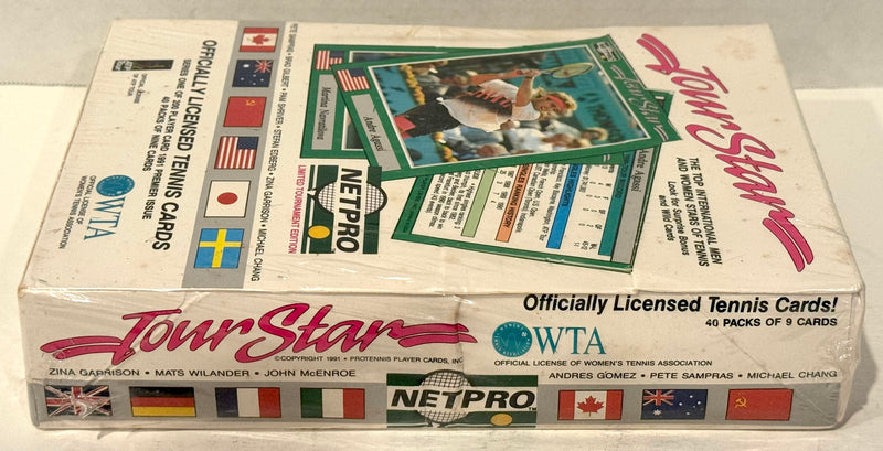 1992 Tour Star Mens & Womens Tennis Stars Trading Card Box 40 Packs Pro Tennis - TvMovieCards.com