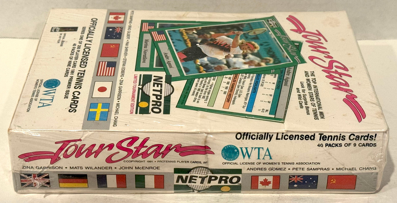 1992 Tour Star Mens & Womens Tennis Stars Trading Card Box 40 Packs Pro Tennis