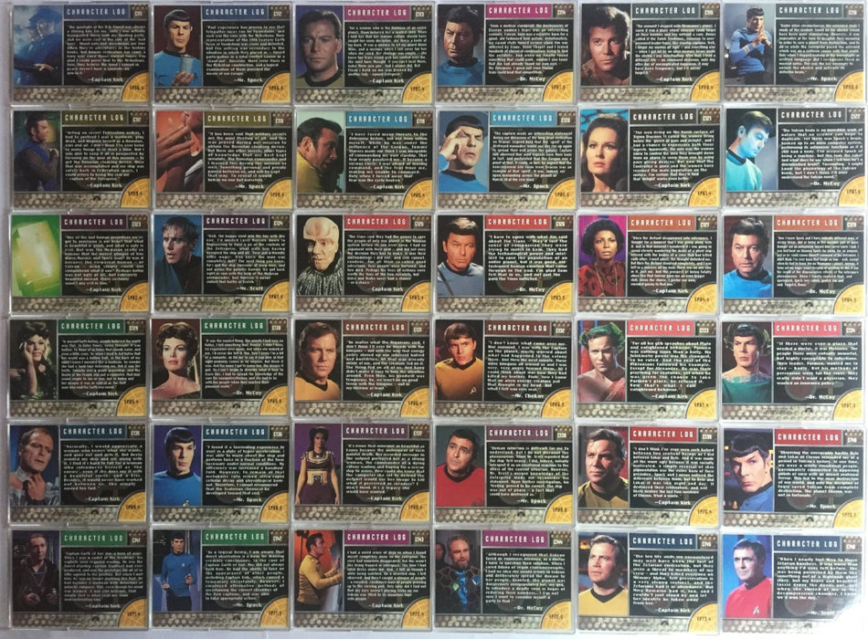 Star Trek The Original Series 3 TOS Character Log Chase Card Set 48 Cards   - TvMovieCards.com