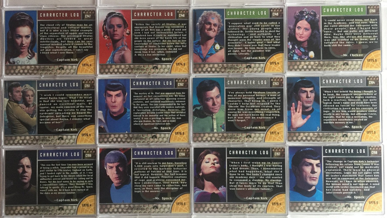 Star Trek The Original Series 3 TOS Character Log Chase Card Set 48 Cards   - TvMovieCards.com