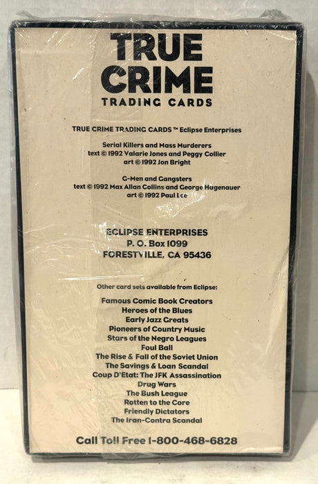 1992 True Crime Series I Trading Card Box 36 Packs Eclipse Factory Sealed