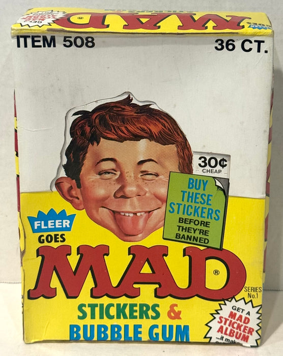1983 Fleer MAD Magazine Stickers Vintage Wax Trading Card Box Full 36 Packs