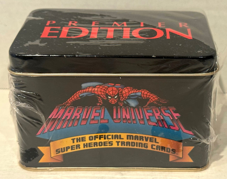 Marvel Universe Series I Premiere Collector Card Tin Set 162 Base & 5 Hologram Impel 1990