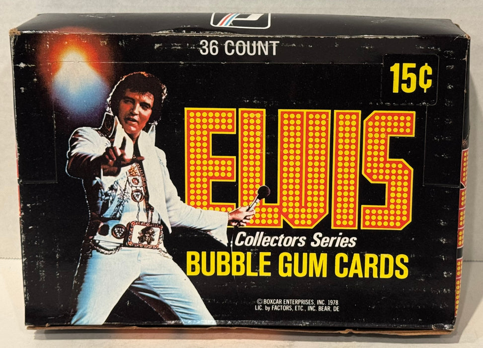 Elvis Bubble Gum Cards Boxcar Enterprises Vintage Card Box 1978 Full 36CT