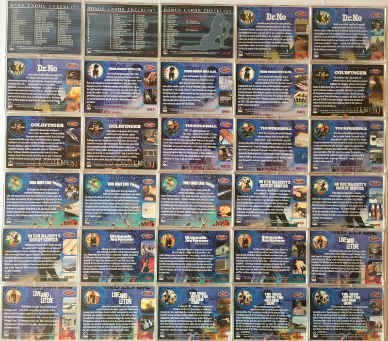 James Bond 40th Anniversary Base Card Set  60 Cards Rittenhouse 2002   - TvMovieCards.com