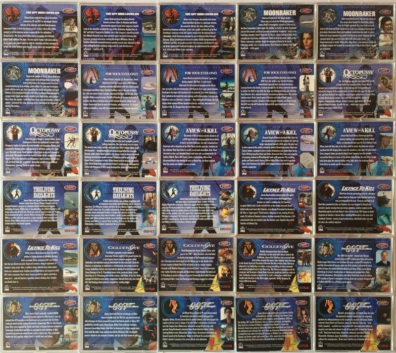 James Bond 40th Anniversary Base Card Set  60 Cards Rittenhouse 2002   - TvMovieCards.com