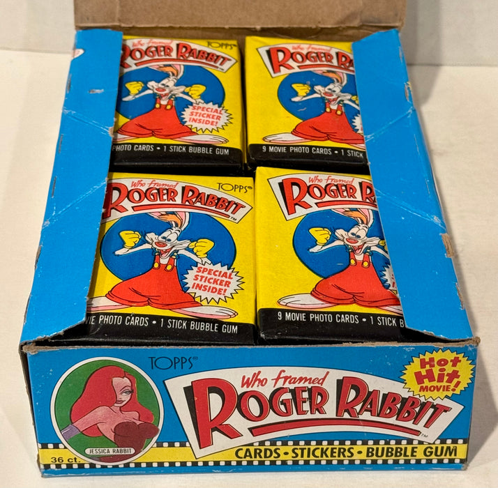 Roger Rabbit (Who Framed) Movie Vintage Bubble Gum Card Box 36 Packs Topps 1988