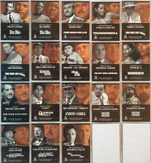 James Bond Dangerous Liaisons Bond Allies Chase Card Set BA1 - BA18  18 Cards   - TvMovieCards.com