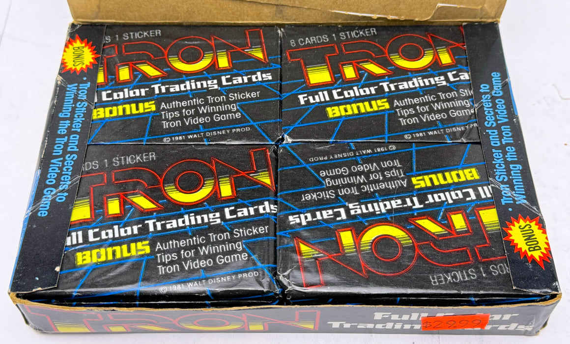 1981 Tron The Movie Full Color Vintage FULL 36 Pack Trading Card Box Donruss   - TvMovieCards.com