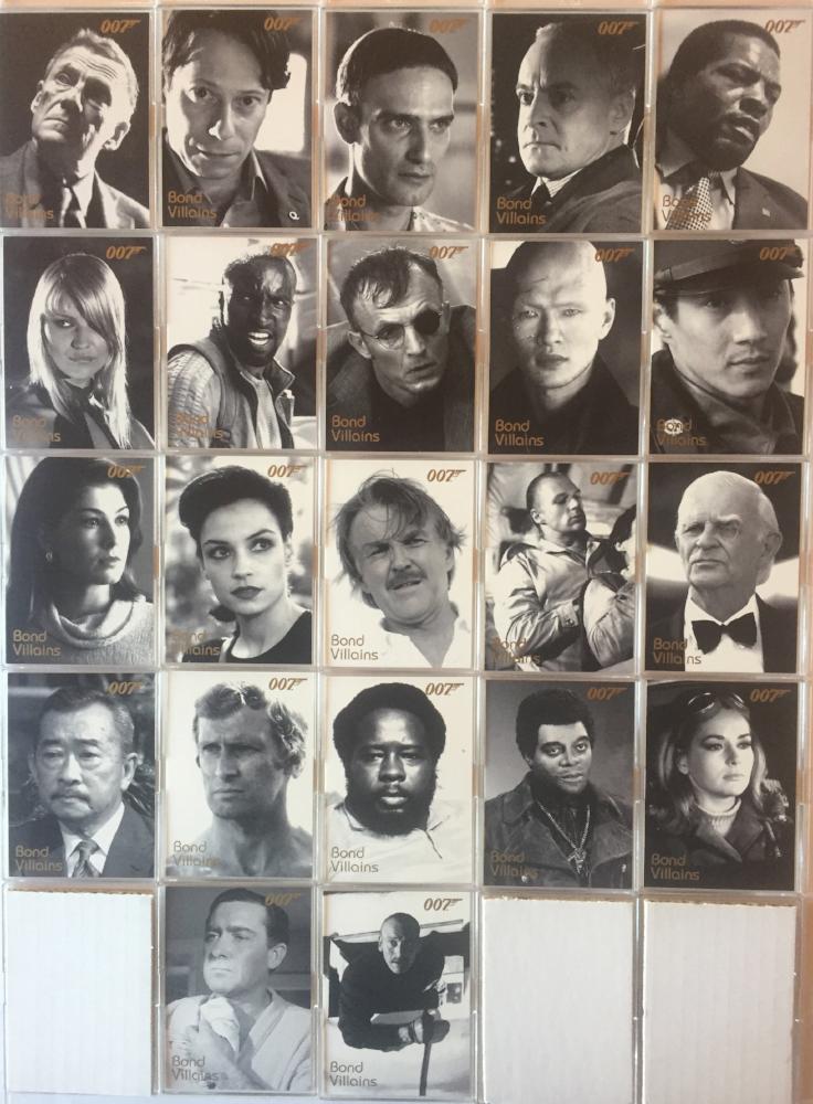James Bond in Motion Bond Villains Chase Card Set F42- F63 22 Cards   - TvMovieCards.com