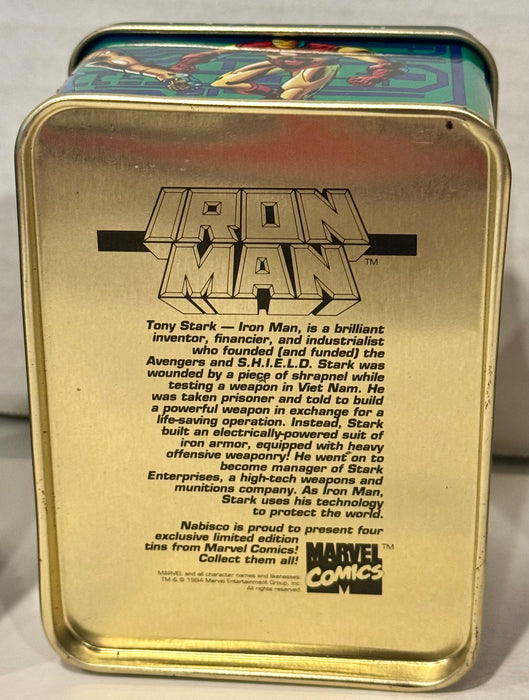 1994 Nabisco - Marvel Comics Promo Collector Stash Tins Set of 4 Iron Man X-Men