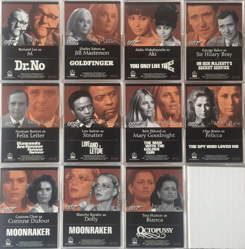 James Bond Mission Logs Bond Allies Chase Card Set 11 cards BA35 - BA45   - TvMovieCards.com