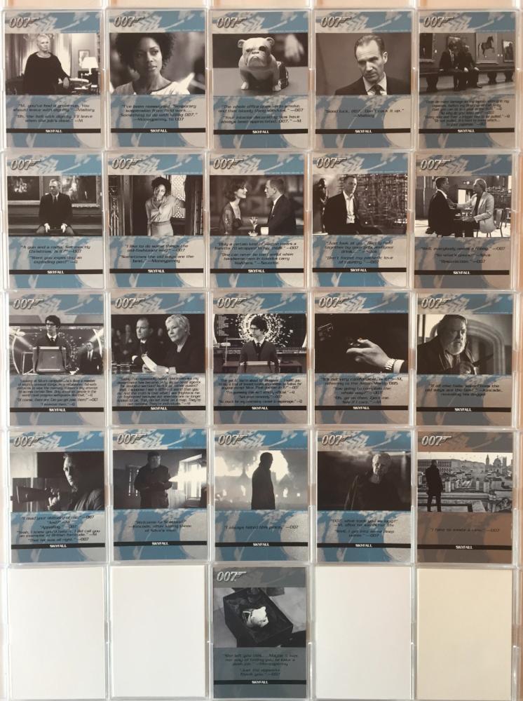 James Bond Autographs & Relics Quotable Chase Card Set QS1- QS21 - TvMovieCards.com