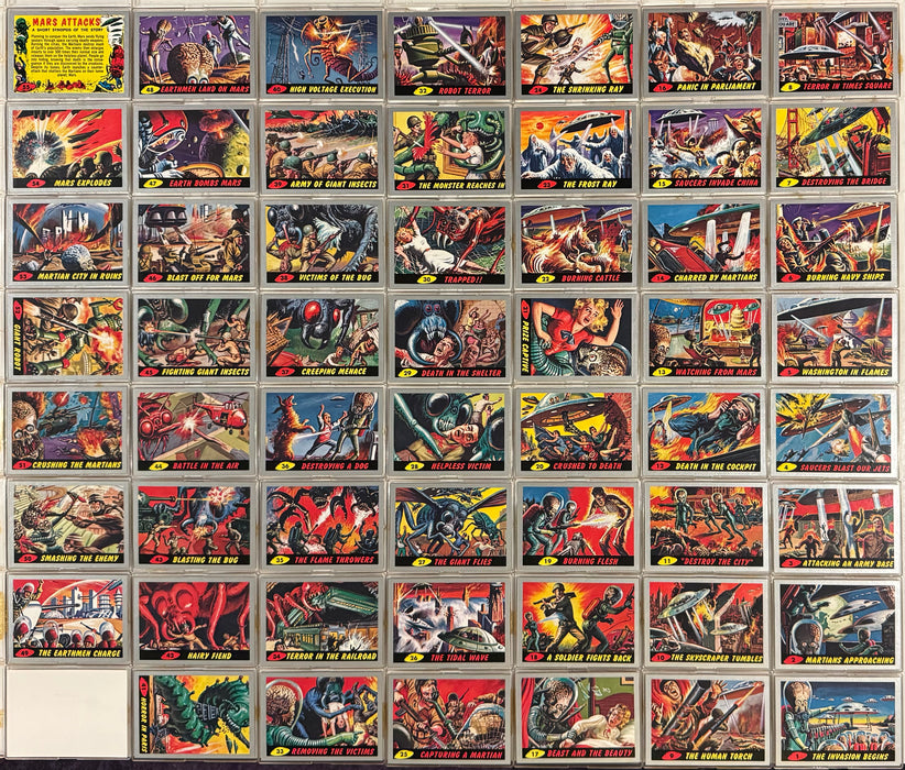 Mars Attacks Heritage Silver Base Parallel Trading Card Set 55 Cards Topps 2012