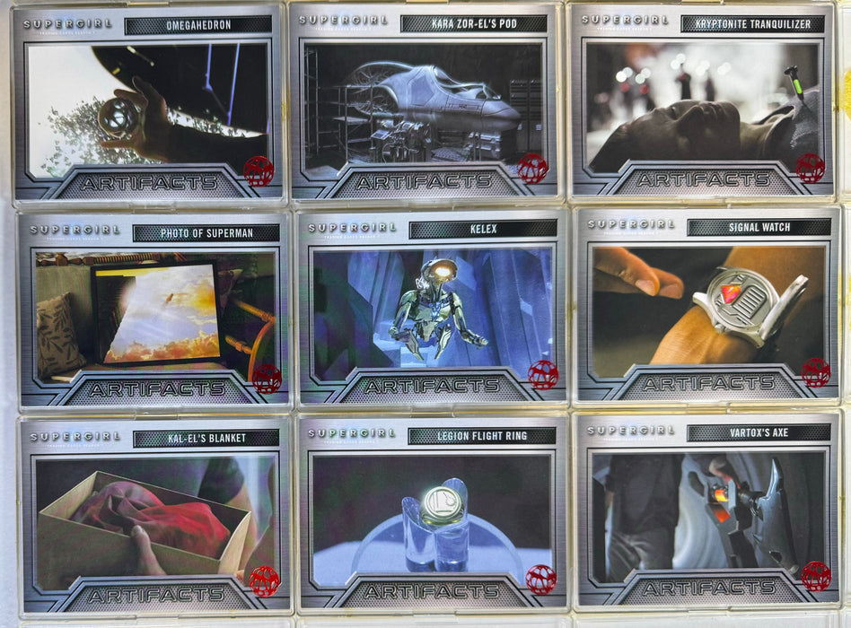 Supergirl Season 1 Red Omegahedron Deco Foil Parallel Artifacts Chase Set A1-A9   - TvMovieCards.com