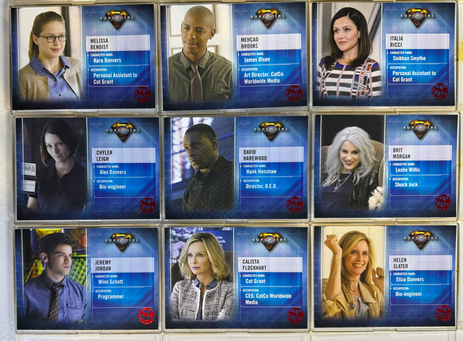 Supergirl Season 1 Red Omegahedron Deco Foil Parallel Character Chase Set CB1-CB9   - TvMovieCards.com