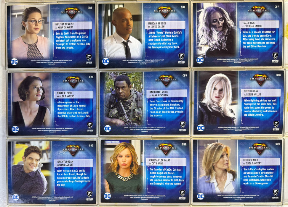 Supergirl Season 1 Red Omegahedron Deco Foil Parallel Character Chase Set CB1-CB9   - TvMovieCards.com