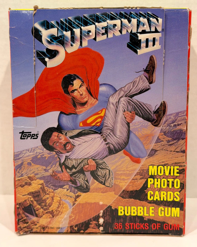 1983 Superman III Movie Vintage Trading Card Wax Box Full 36 Packs Topps