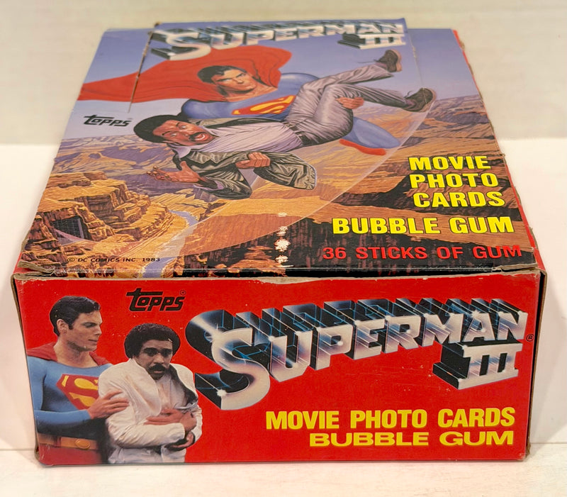 1983 Superman III Movie Vintage Trading Card Wax Box Full 36 Packs Topps