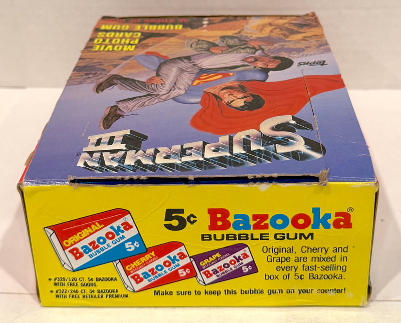 1983 Superman III Movie Vintage Trading Card Wax Box Full 36 Packs Topps