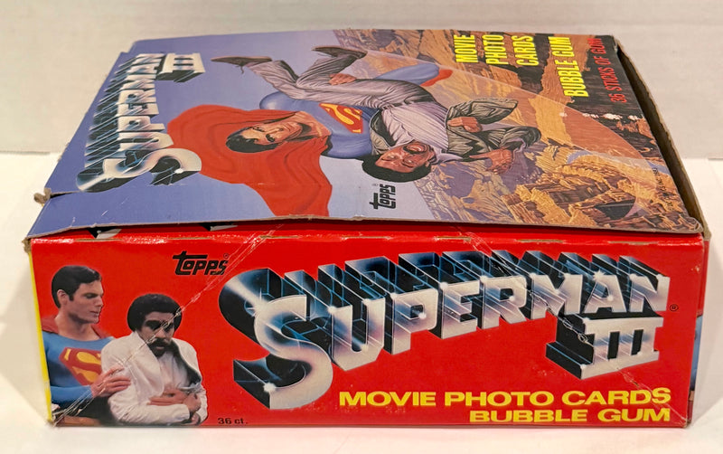 1983 Superman III Movie Vintage Trading Card Wax Box Full 36 Packs Topps