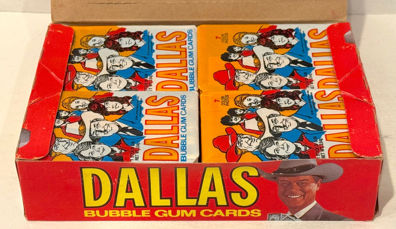 1981 Dallas TV Show Donruss Vintage Wax Trading Card Box FULL 36 Packs - TvMovieCards.com