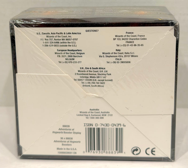 Harry Potter TCG WOTC Adventures at Hogwarts Sealed 36 Pack Booster Box