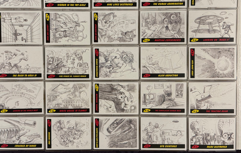 2017 Mars Attacks The Revenge! Pencil Art Trading Card Set of 55 Topps #P1-55 - TvMovieCards.com